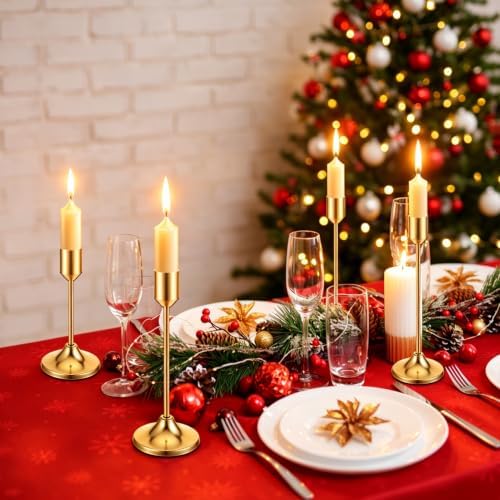 24PCS Brass Gold Candlestick Holders, Metal Taper Candle Holders - Image 4