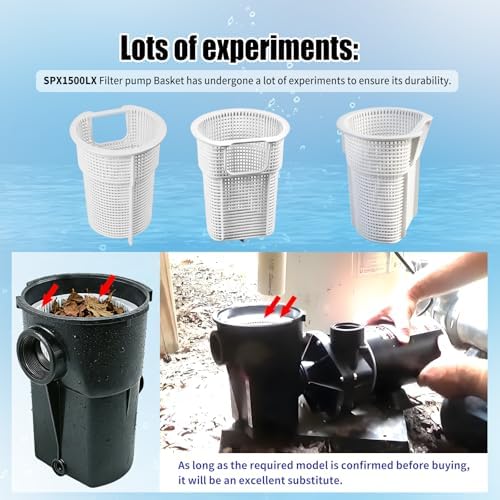 SPX1500LX Filter Pump Basket Compatible with Hayward Powerflo LX/II Series | XQK Strainer Basket Compatible with Hayward Power-Flo LX SP1580 SP1580X15 SP1520UN EP1500LX SP1575LX SP1680, II SP1700 SP1705