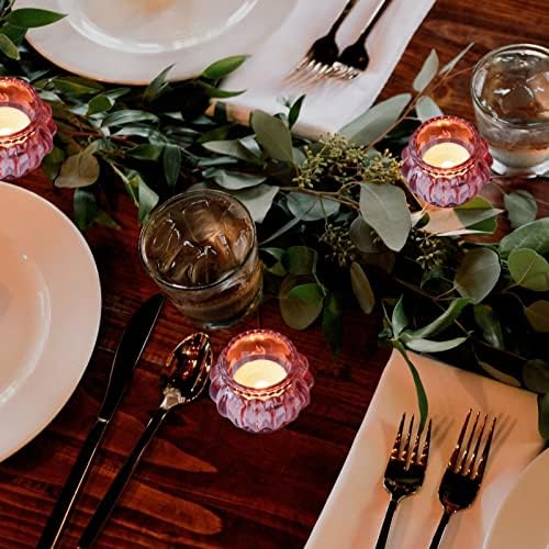 Woho 6pcs Rose Gold Tealight Candle Holder, Tea Light Holder for Valentines - Image 4