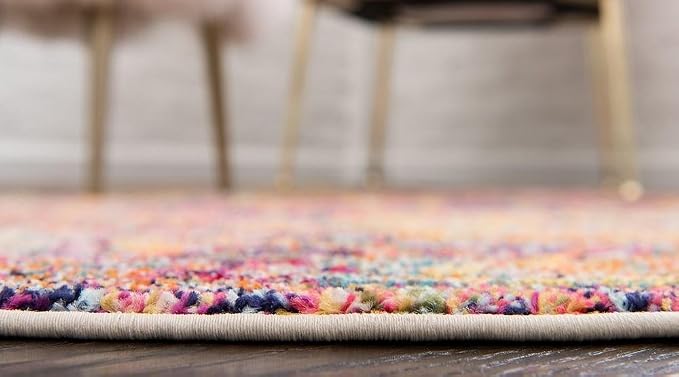 Unique Loom Monterey Collection Area Rug - Aztec (6' 1" Round Multi/Blue)