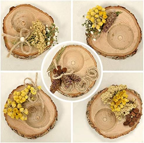 Wooden Tealight Candle Holder - 50 Adorable Thank You Gifts, Perfect for Wedding Favors, Ideal Rustic Decor Piece and Party Decoration - Customize and Gift (50, Undecorated) - Image 4