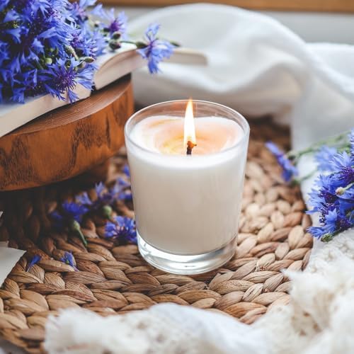 24 Pack White Unscented Clear Glass Filled Votive Candles. Hand Poured Wax Candle Ideal Gifts for Spa Weddings Birthdays Holidays Party. - Image 5