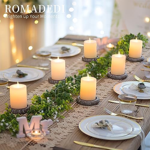 Romadedi Whitewashed Wood Candle Holder Tray, Pack of 4 - Image 4