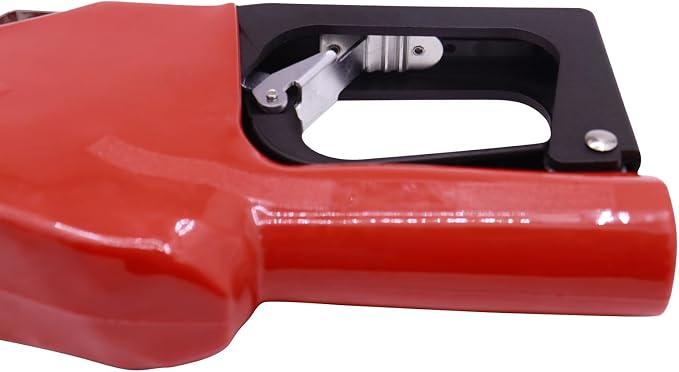 3/4" Inch Red NPT Automatic Shut-Off Fuel Nozzle,Fuel Hose Swivel,16GPM High Flow,BP Hand Guard,Hanging Hook 13/16" Spout,Fuel Transfer Pump Nozzle For Gasoline,Diesel,up to B20,E15,Kerosene