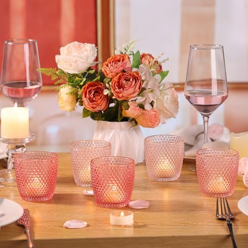 Volens Colored Pink Votive Candle Holders 12pcs Tealight Candle Holder - Image 4