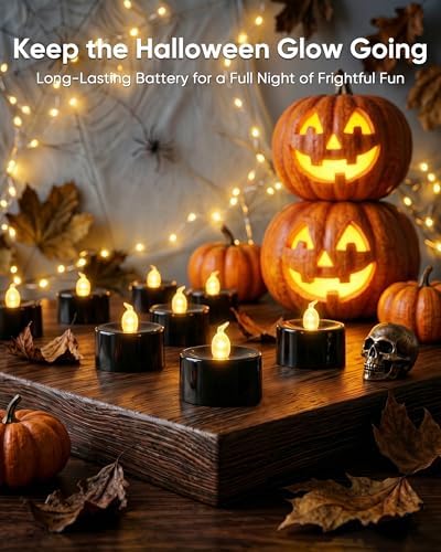 Homemory 50-Pack Black Flameless Battery Tealight Candles, 200+ Hours - Image 7