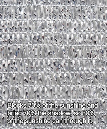 70% Reflective Aluminum Shade Cloth 6.5x10FT – All-Season Sun & Frost - Image 2