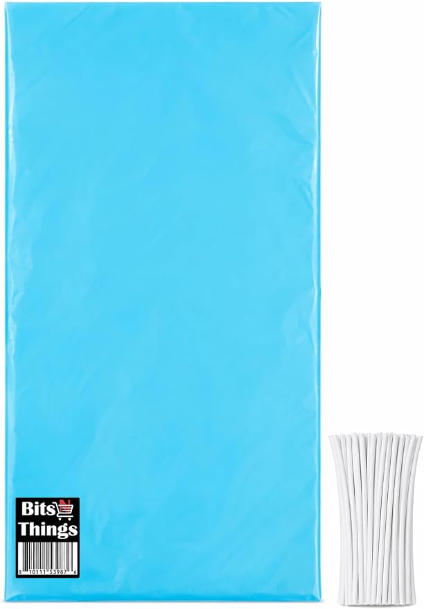 Ice Bag Blue 20 lb 14" x 27" 250 Count | Twist Ties Included | Heavy Duty Storage Bags | Retail Sales, Parties, Camping & Food Cooling | LDPE Plastic Bags | Bits N Things