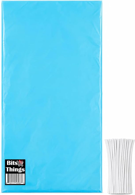Ice Bag Blue 20 lb 14" x 27" 250 Count | Twist Ties Included | Heavy Duty Storage Bags | Retail Sales, Parties, Camping & Food Cooling | LDPE Plastic Bags | Bits N Things