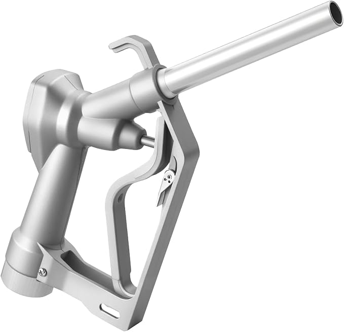 VEVOR 3/4-Inch NPT Fuel Nozzle with 10 ft Hose, Max Flow Rate 22.7 GPM, Diesel Gas Pump Nozzle with 2-Speed Trigger Lock & 0.78 in (OD=20 mm) Spout Used for Gasoline, Diesel, Kerosene, Silver