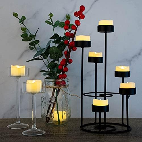 24 PCS LED Flameless Flickering Plastic Tealight Votive Candle Bulk Battery Operated/Electric Flicker Small Tea Lights Bright Fake Candles for Halloween Christmas Lantern Decorations - Image 2