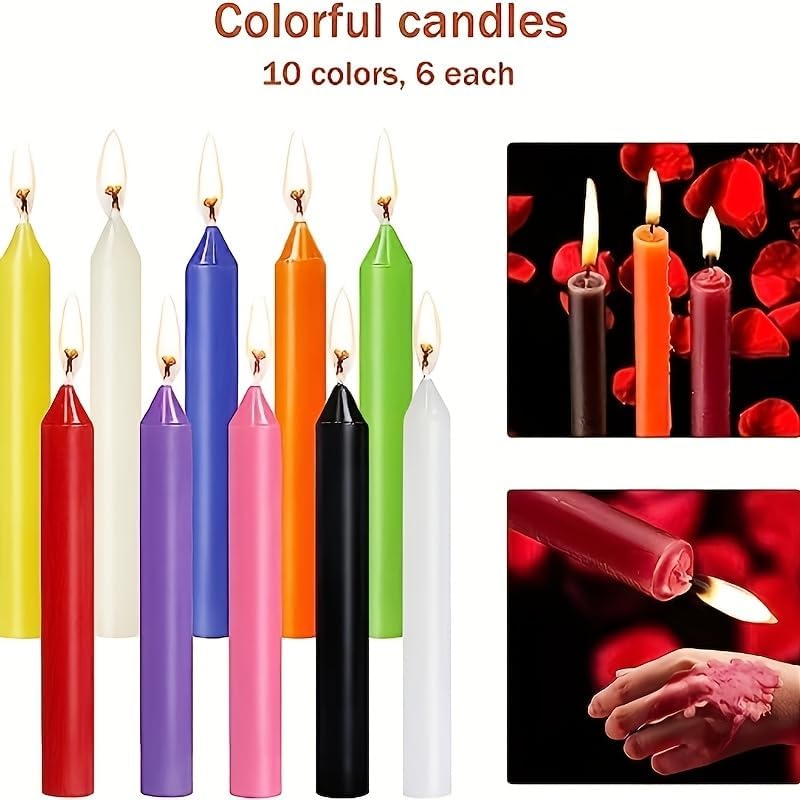 100 Pack 4 Inch Multi-Colored Spell Chime Candles-Assorted Color Chime Candles Taper Candles,Mini Taper Candles for Rituals, Prayer, Birthdays, Meditation, Altar, Spells, Chime Candles-10 Colours - Image 2
