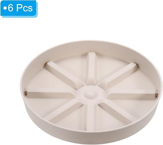 PATIKIL Plant Pot Saucers 7.5 Inch, 6 Pack Plastic Round Plant Pot Thicker Flower Drip Tray for Indoor Outdoor, White