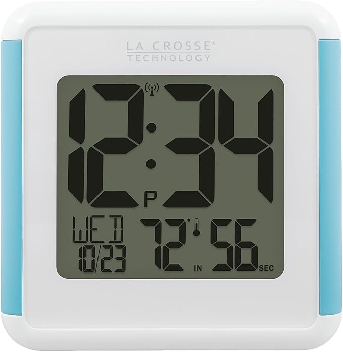 La Crosse Technology 515-1912 Splash-Proof Shower Cube Atomic Clock with Temperature & Humidity