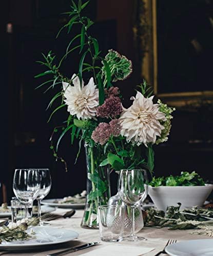 WGV Unique Bouquet Vase, 5" W, 12" H, Clear Glass Tall Floral with Flared Oval Opening, Centerpiece, Home Wedding Event Decor, 1 Piece (VCK0912) - Image 4