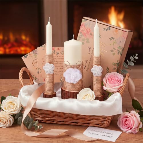 Conelist Unity Candles for Wedding Ceremony Set, Natural - Image 5