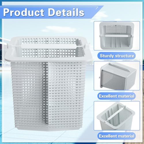 FillTouch 3 Pcs SPx1600M Skimmer Basket Replacement Strainer Basket Compatible with Hayward Super Pump Hayward SP2607x10 SP2615x20XE SP1615x20 Inground Pool Pump, Filter Replace SP1600M(White)