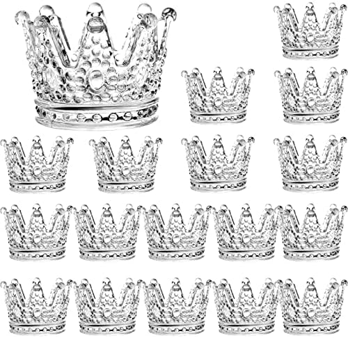 SOUJOY 18 Pack Tealight Candle Holder, Glass Crown Candle Holder, Crystal Votive Candle Stand for Dining Table Centerpiece Home Decor Wedding Part by SOUJOY