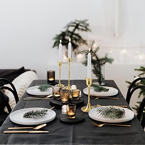 Candlestick Holders Taper Candle Holders - Gold Candlestick Holder Set of 6 Candle Stick Holders kit Classic Decorative Candle Stick for Christmas, Wedding, Party, Dinner Tables,Home Décor - Image 7