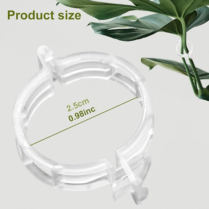 AIIONP Plant Support Clips Reusable Garden Clips, Premium Secured Plastic Plant Clips, Tomato Trellis Clips for Climbing Plants Outdoor Indoor Plant Flowers Vine Fixing Support Clips (150, Black)