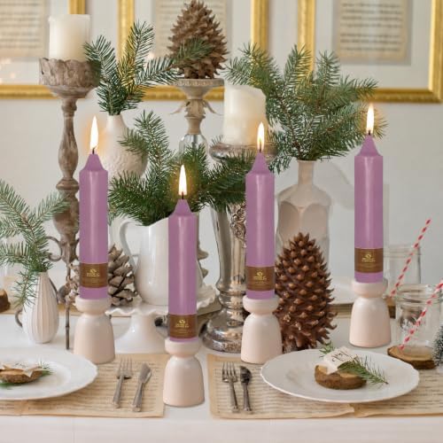 Purple Taper Candle Candle Sticks, 7 Inch Mini Pillar Candles, 4PCS Handmade Unscenteds Candlesticks for Festive, Party, Spell, Wedding, Home Decor - Image 4