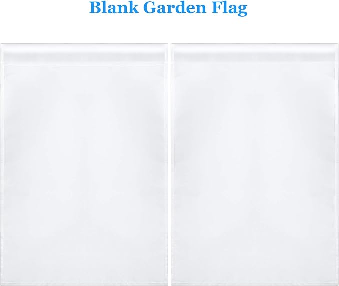 Sublimation Garden Flag Blank Bulk 12x18inch Sublimation Banner Blank Polyester Flags DIY Canvas Sign for Garden Lawn and Yard Courtyard Outside Decoration(20 Pieces)