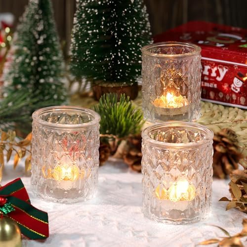 36pcs Clear Votive Candle Holders, Glass Candle Holders for Wedding Table Decorations, Tea Light Candle Holder, Candle Votives for Baby Shower Christmas Party Table Decor, Home Decor - Image 6