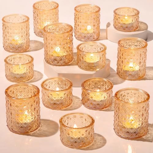 36 Pcs Assorted Gold Votive Candle Holders Bulk by TripodBird