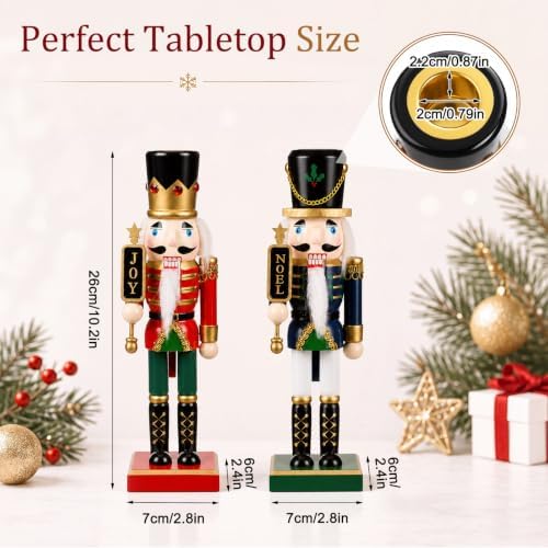2 Pcs Christmas Nutcracker Candle Holder Nutcracker Candlestick - Image 2