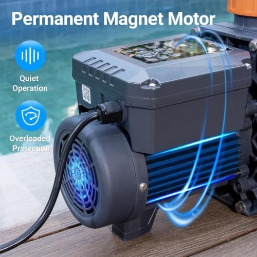 3 HP Variable Speed Pool Pump Inground 220v with Timer | High Flow Up to 11359 GPH Energy-Efficient Self Priming Above Ground Pool Pumps with Filter Basket