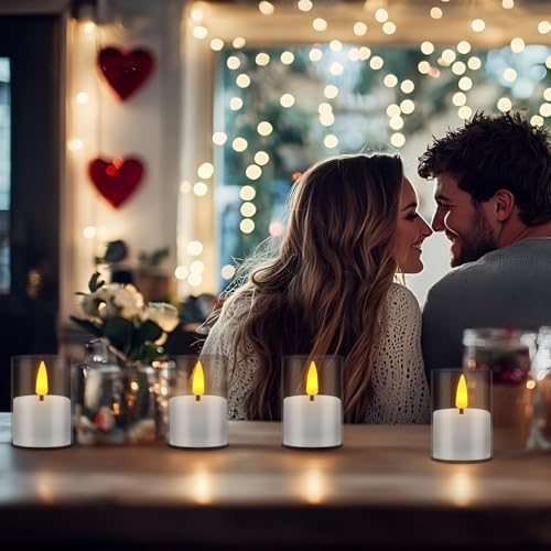 24 Pack Flameless LED Tealights, Battery Operated Acrylic Candles with Timer & Flickering Warm White, Smokeless Safe Tea Lights for Home Decor, Weddings, Parties, Restaurants & Holiday Displays - Image 6