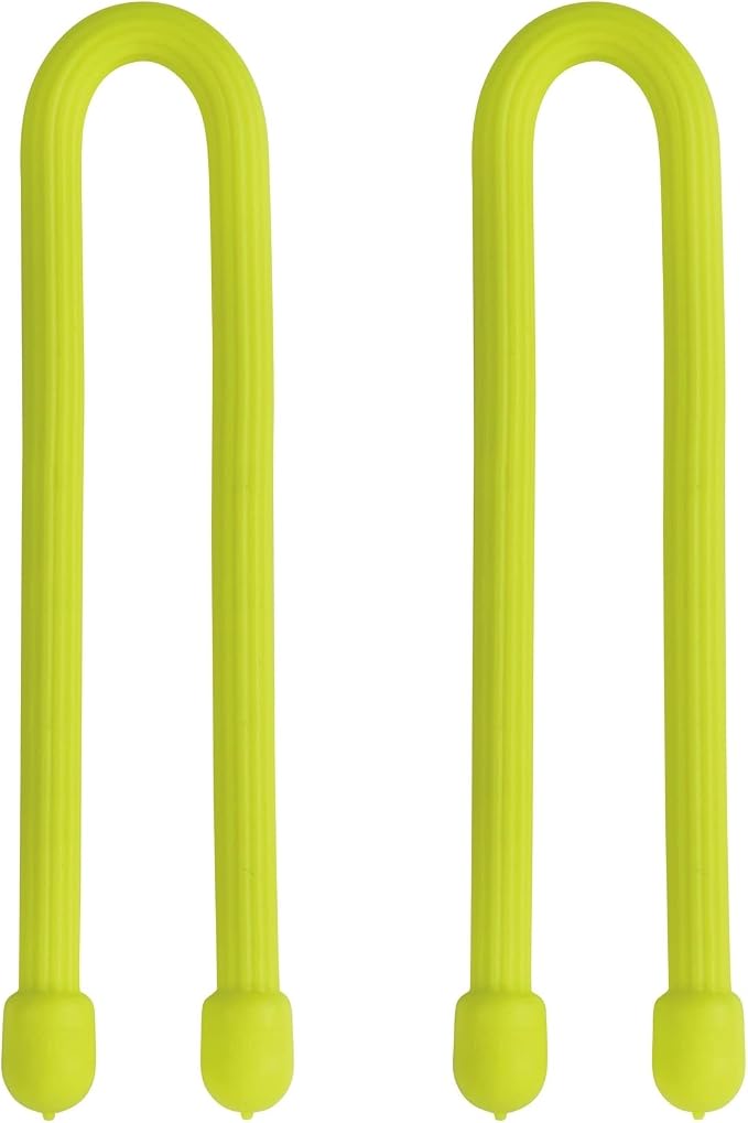 Nite Ize 2-Pack Gear Tie Reusable Rubber Twist Tie, 6" - Neon Yellow (6-Pack)