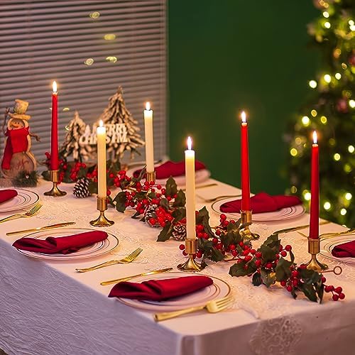 Sziqiqi Gold Candlestick Candle Holders Set of 6, for Wedding Table - Image 3