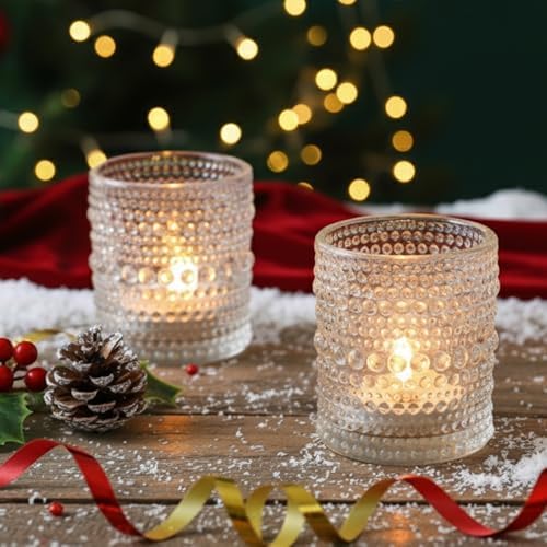 TRIRITE 36 Pack Votive Candle Holders, Clear Glass Tealight Candle Holder - Image 6