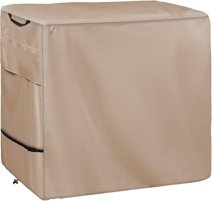 Outdoor Prep Table Cover, Compatible with 36" Outdoor Utility Cart | Khaki, Heavy Duty Waterproof Cover for Outdoor Small Portable Table, Storage Cabinet
