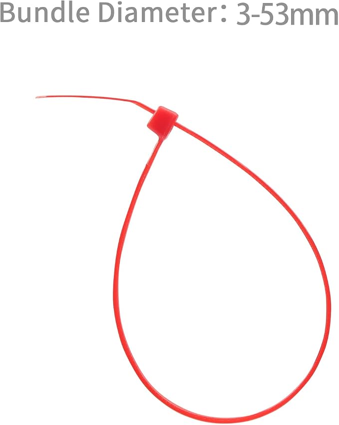 XINGO 1000 PCS 8 inch Cable Zip Ties, 18lb Strength, Small Tie Wraps Self-Locking Nylon Zip Ties for Indoor and Outdoor Use (Red)