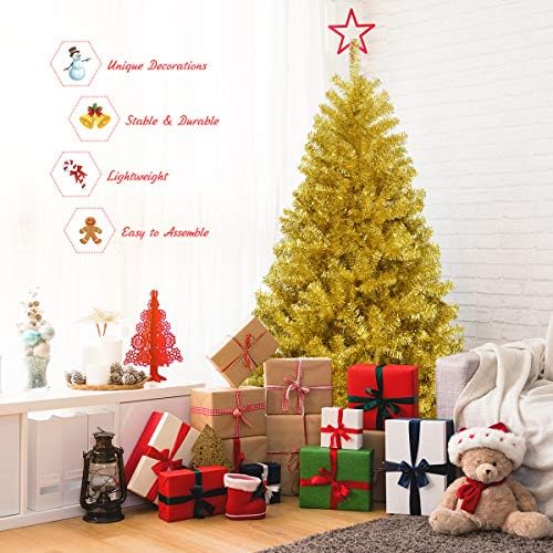 Goplus 6ft Artificial Christmas Tree with 1036 Branch Tips, Unlit - Image 3