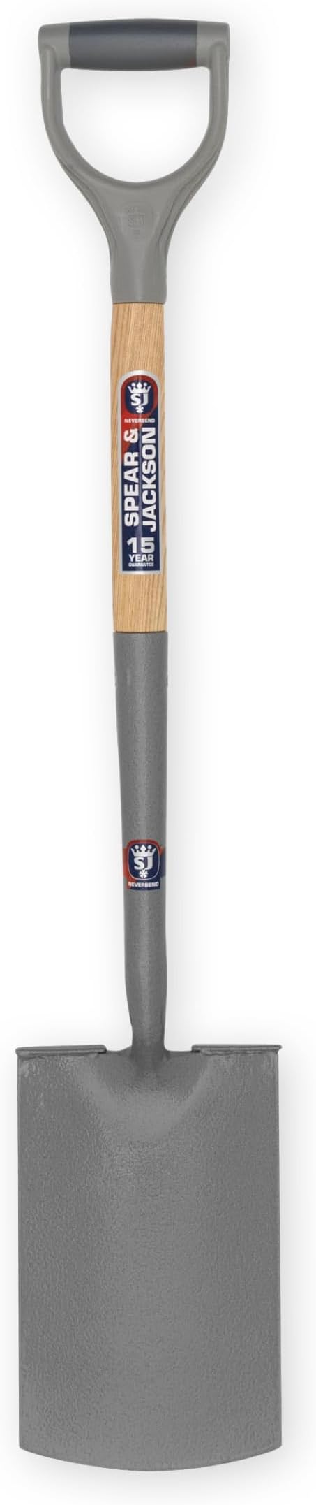 Spear & Jackson 1180NB Neverbend Carbon Steel Digging Spade, Gray, 98.5 x 18.5 x 8 cm