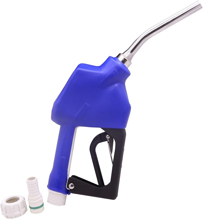 3/4" Inch Barb Automatic Shut-off Diesel Exhaust Fluid (DEF)/Antifreeze Nozzle 1/2"(15MM) Spout Ethanol Methanol Blend Industrial Gasoline Water Dispensing Fuel Nozzles Max Flow Rate 12 GPM