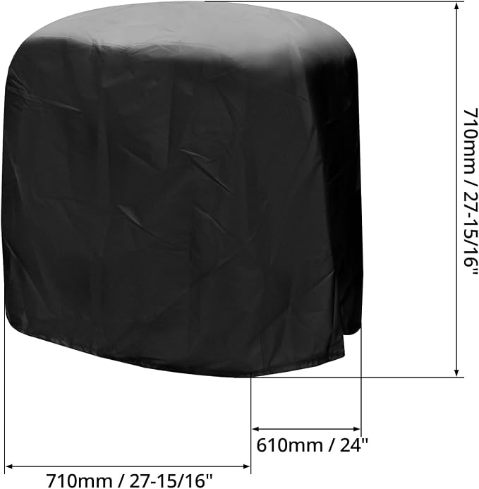QWORK Dustproof Miter Saw Cover, 2 Pack Waterproof Covers, 210D Oxford Cloth with Bottom Drawcord Fits Most Miter Saws, Planers, Machine Tools, Black