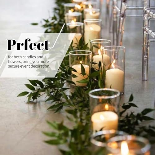 12Pack Glass Cylinder Vases for Centerpieces 6 Inch, Flower Vase for Wedding Decorations, Floating Candle Holder Vase Bulk,Glass Hurricane Candle Holders for Table Shelf, Party, Home Decor - Image 3