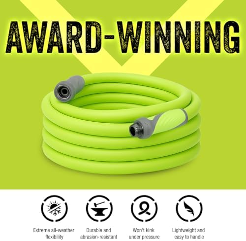 Flexzilla Garden Hose with SwivelGrip, 5/8 in. x 100 ft., Lightweight All-Weather Water Hose, Durable and Flexible, Leak-Free Connections - Image 2