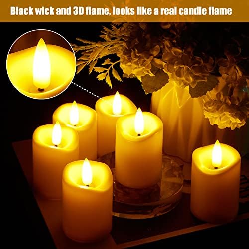 IMAGE Flameless Votive Candles 3D Wick LED Candles Light Ivory,12-Pack - Image 3