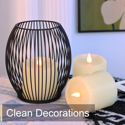 Flameless Candles with Timer, Flickering LED Candles Battery Operated with Remote, 3D Moving Flame, Real Wax 3" x 3" Electric Fake Candle for Home Party Decorations, 3 Pack - Image 5