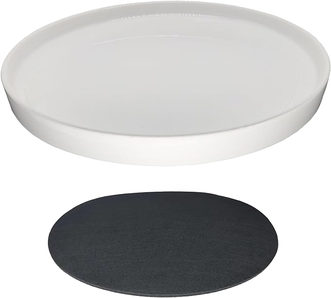 Yukfona Ceramic Plant Saucer Tray 1 Pcs 12 Inch White, 12.5" OD x11.9 ID x1.6 Deep| Fits Flower pots Bottom≤ 11.9", Heavy Duty Glazed Round Planter Drip with Catch Basin for Indoor Outdoor Plants