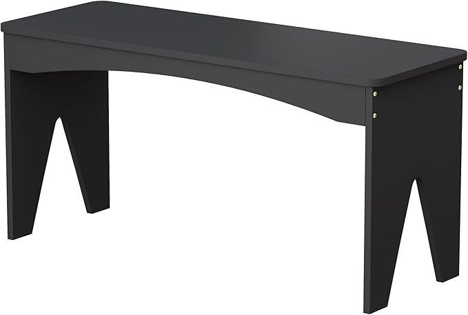 APRTAT Bamboo 35.4" Dining Room Bench, Long Indoor Shoe Bench Seat, Black | 450LBS Weight Capacity, 2-Person Seat, Rounded Safety Corners, Multi-Scene Use, Easy Assembly
