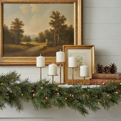Homemory Fall Halloween Table Decor, Gold Metal Candle Holders Set of 5 - Image 2