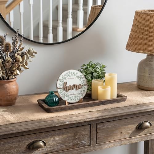 Romadedi Wooden Decorative Tray Candle Holder - Image 2