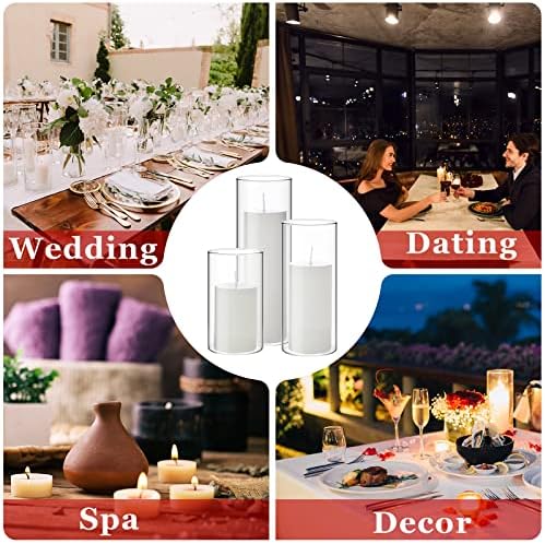 Shihanee 3 Pillar Candle and Holder, M, White - Image 7