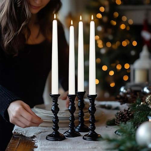 12Pack 10inch White Taper Candles-Dripless, Smokeless and Unscented-Long Burning for Home décor,Dinner Table,Halloween,Vigil,Advent - Image 6